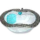 Trendy Glass Bowls With Blue Petals