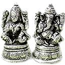 Intricately Carved Goddess Lakshmi And Lord Ganesha Sculptures