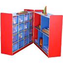 Double Mobile Fold Storage Preschool Modular Furniture Toys