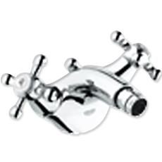 Single-Hole Bidet Mixer With Cross Handles