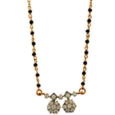 Diamond Mangalsutra With 1.29 Gms Pendant Weight