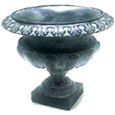 Urn With Antique Gray Finish