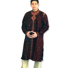 Full Sleeved Maroon Colored Kurta