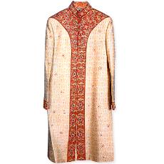 Printed ¾ Kurta In Cream And Red Color