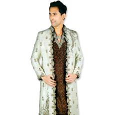 Sherwani With Grey Colored Jacket