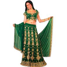 Ghagra Choli With Golden Embroidery