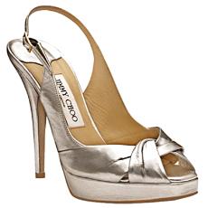 115Mm/4.5" Silver Metallic Leather Sandal