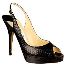 115Mm/4.5" Elaphe Snake Sandal In Clue Pattern