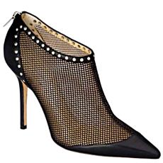 100Mm/3.9" Fishnet And Python Print Shoe Boot