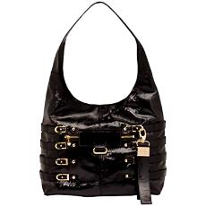 Structured Handbag Decorated With Double Buckles