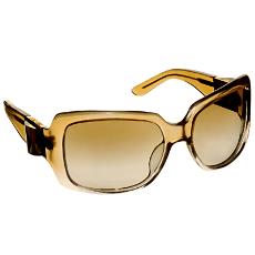 Champagne Framed Sunglasses With Light Gold Mirror Shaded Lens