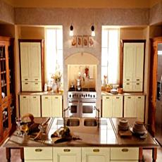 Modular Kitchen With Solid Wood Door Frame