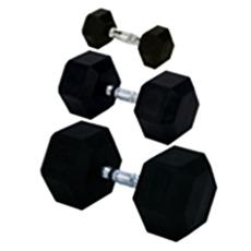 Rubber Head Hexagon Dumbbell