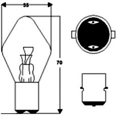 Head Light Bulb Without Metal Shield