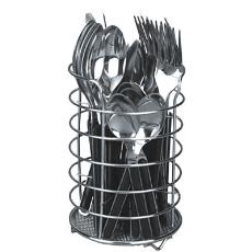 24 Piece Cutlery Set With Wire Stand