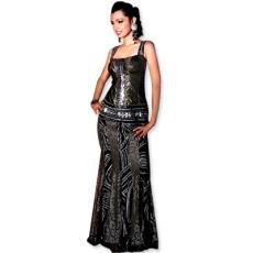 Black Gown In Simmer Shine Tissue