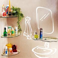 Bathroom Glass Shelf