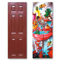 Fibre Reinforced Solid Plastic Doors With Puf