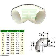 Polyvinylidene Fluoride - Pvdf Fabricated 90 Degree Elbow