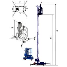 Single Mast Aerial Work Platform Equipment