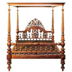 Old Wooden Carved Bed