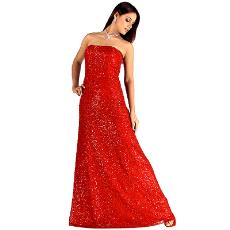 Strapless Ladies Evening Gown