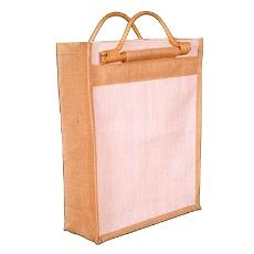 Jute Made Shopping Bag With Cane Handles