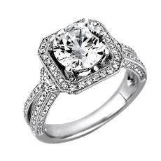 Diamond Engagement Ring With Delicate Split Shank