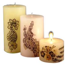 Aromatic Tattooed Pillar Candles