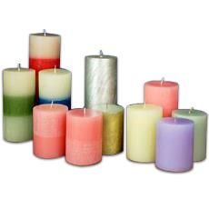 Colourful Aromatic Textured Candles