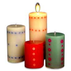 Coloured Aromatic Dotted Candles