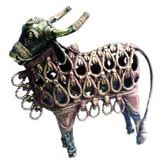 Dhokra Design Nandi Jaali Standing