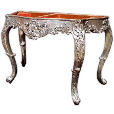 Designer Rectangular Shaped Silver Finished Table