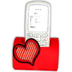 Mobile Stand With Heart Print