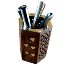 Decorative Wooden Pen Holder