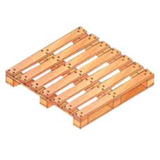 Non-Reversible Type Double Deck Wooden Pallets