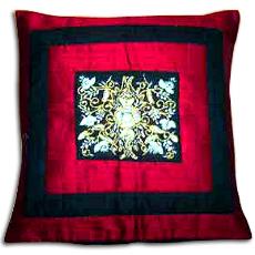 Chikan Embroidered Cushion Cover