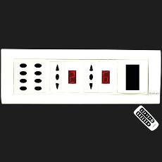 8 Module Light/Fan Remote Control System With 2 Displays