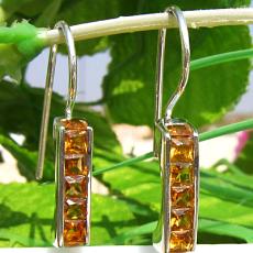 Citrine Stone Studded 0.925 Sterling Silver Earring