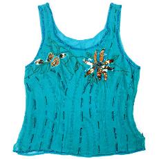 Sleeveless Embroidered Ladies Top