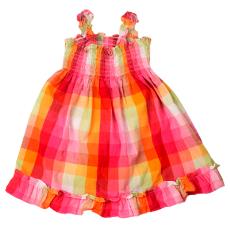 Checkered Designed Frock For Kids