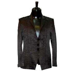 Brown Coloured Self Textured Shiny Suit