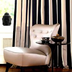 Home-Furnishing Fabric In Black & White Shade