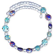 Blue Glass Bead Choker