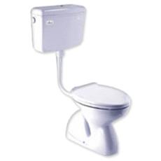 European Water Closet With Slimline Cistern