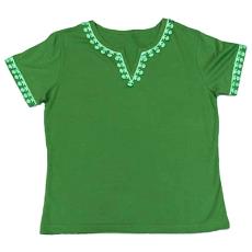 Green Coloured Half Sleeves Ladies Top