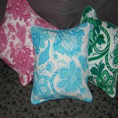 Screen Printed Cushion Covers With Cord Piping