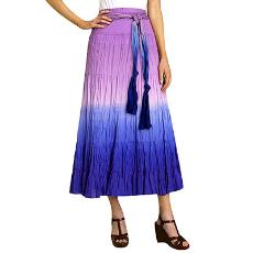 Ladies Cotton Skirt With Ombre Dyeing