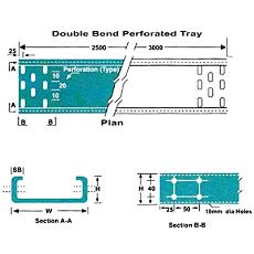 Double Bend Perforated Cable Trays