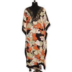 Floral Printed Long Kaftan